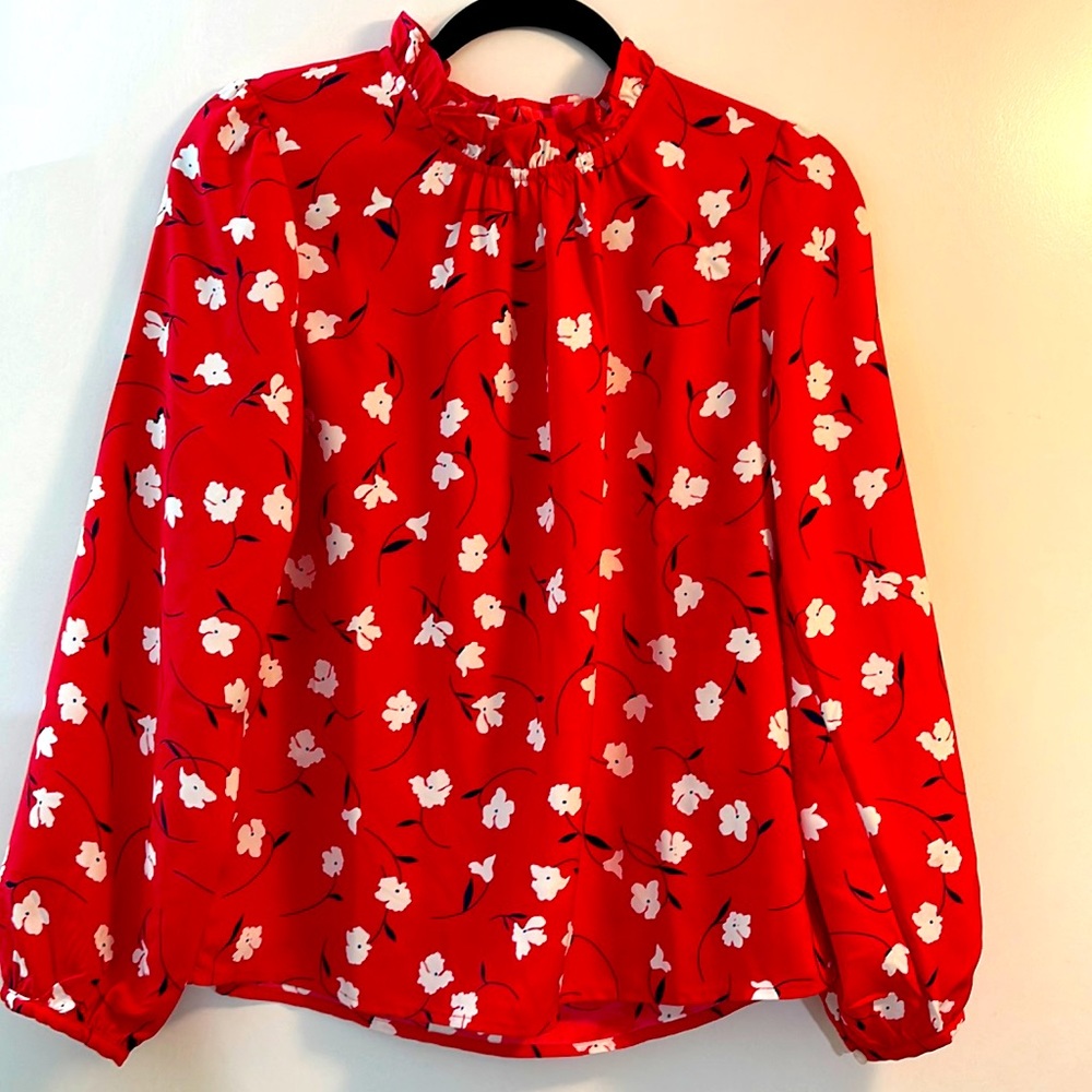 Beautiful J. Crew Ruffled Collar Blouse